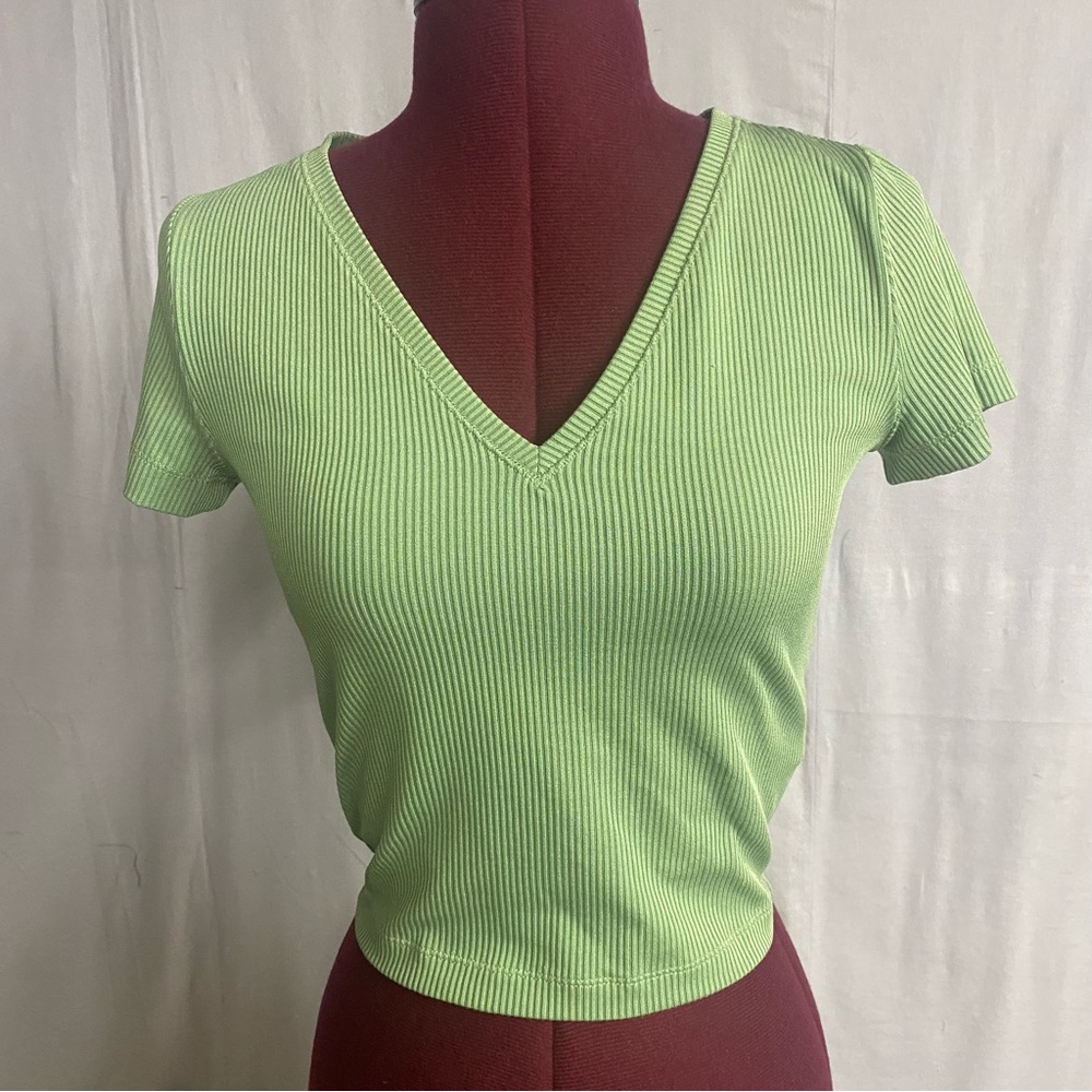 Green hollister baby tee
